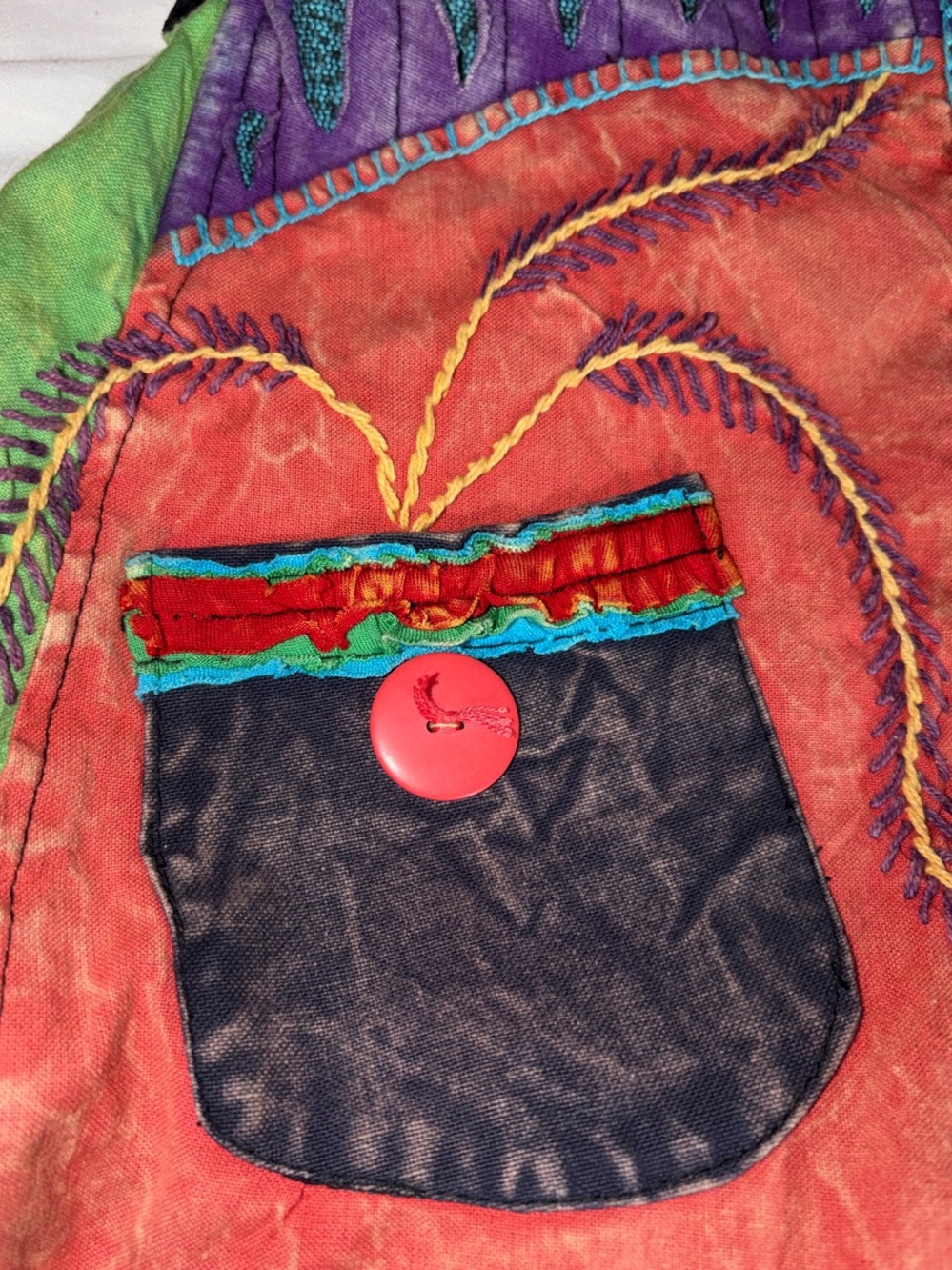 Boho Multi-Color Patchwork Tote Bag - Picture 7 of 7